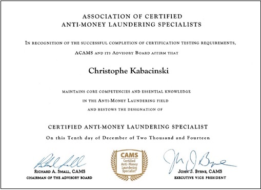 CAMS certification